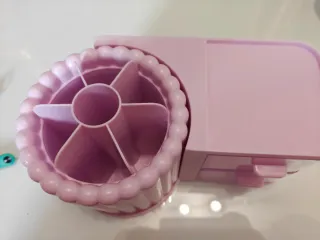 Organizador de maquillaje rosa