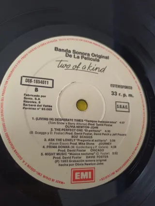 LP BSO Two Of A Kind (1983)