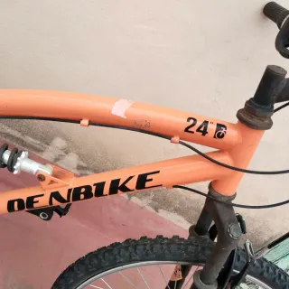 Bicicleta de montaña naranja