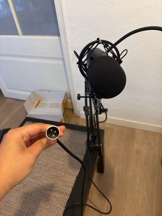 Micrófono TONOR Estudio Negro e interfaz audio USB