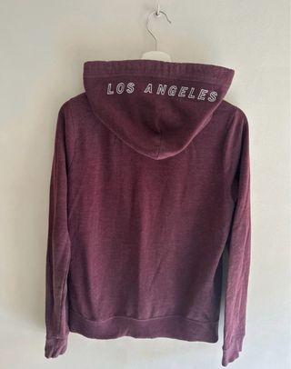 Sudadera Hollister con capucha burdeos