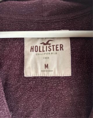 Sudadera Hollister con capucha burdeos