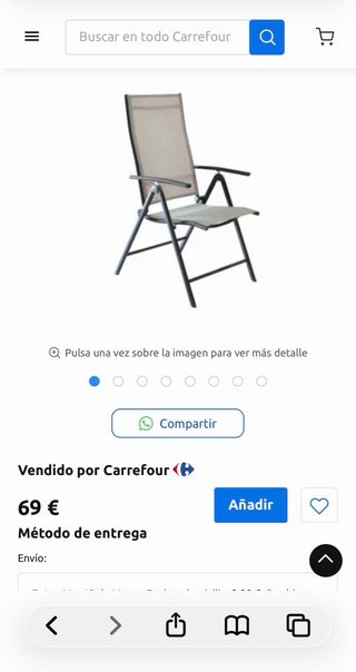 Sillas de terraza plegables