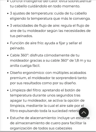 Moldeador Secador Cecotec AzulDorado Garantía 2027