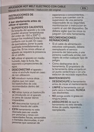 Dosificador de cola termofusible.-