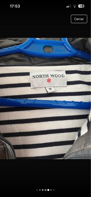 Cazadora acolchada North Wood gris T.M
