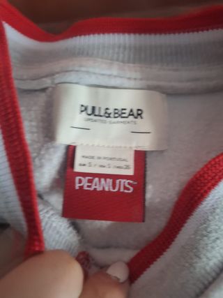 Sudadera Peanuts Snoopy NY Gris Roja