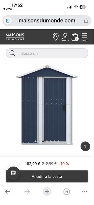 Cobertizo de jardín de aluminio galvanizado