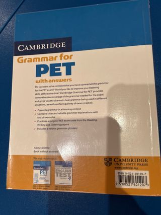 Cambridge Grammar for PET Book with Answers
