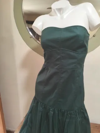 Vestido largo Zara verde
