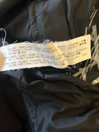 Abrigo acolchado Zara con cinturón Talla XL