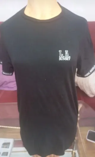 Camiseta Negra LA Sunset Hombre