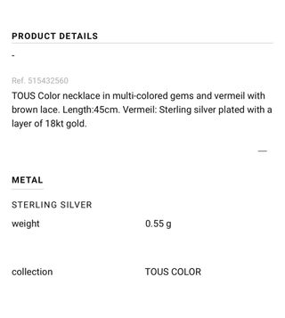 Collar Tous Gemas Multicolor