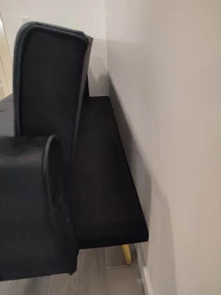 Sofá Cama Terciopelo Negro