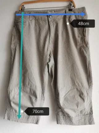 Pantalón 3/4 hombre beige