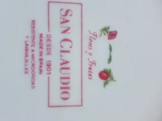 Juego de té San Claudio porcelana frutas