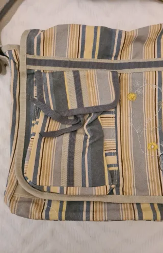 Bolso de lona con asa adaptable