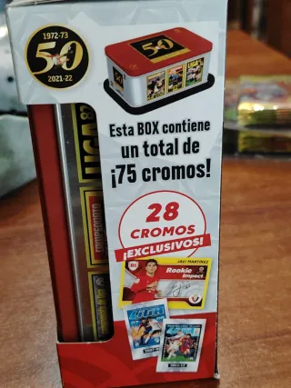 Caja metal de Cromos Panini Liga 2021-22 Serie Oro