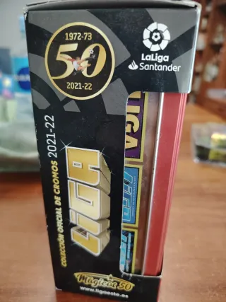 Caja metal de Cromos Panini Liga 2021-22 Serie Oro