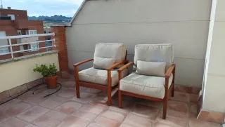 Butacas de teca para jardín (2 unidades)