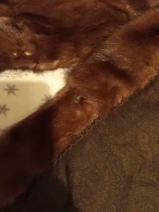 Cappotto in pelliccia marrone