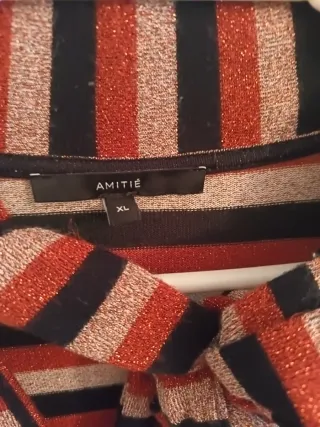 Vestido largo rayas lurex