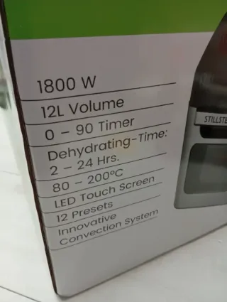 Freidora de aire 12L 4 en 1 1800 W