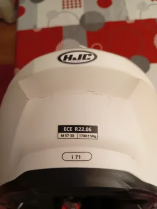 Casco Moto HJC Talla M Blanco