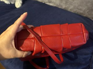 Bolso piel Zara rojo