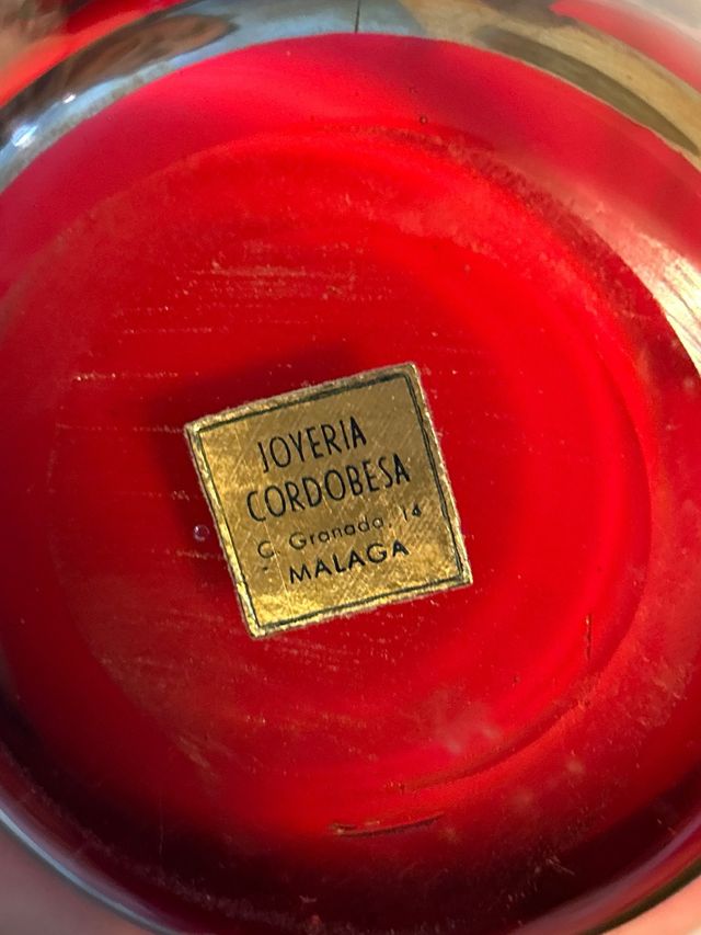 Jarrón Murano Cristal y Plata