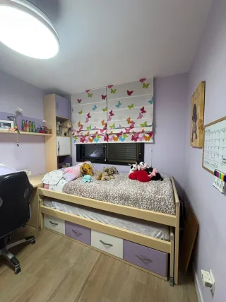 2 Store Cortinas romanas con mariposas.