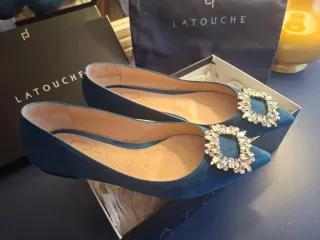 Bailarinas LATOUCHE Azul Pavo Real Talla 39