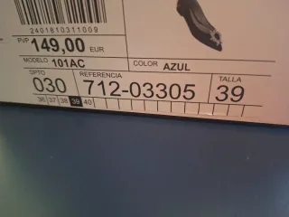 Bailarinas LATOUCHE Azul Pavo Real Talla 39