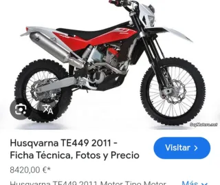 Husqvarna TE 449 2011 Biela Gripada