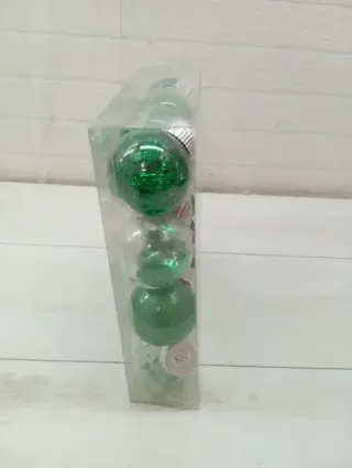 Bolas de Navidad Verdes y Transparentes