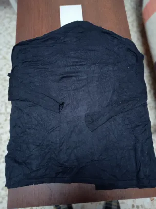 Chaqueta azul abierta