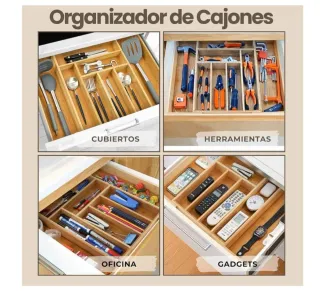 Organizzatore di Cassetti Estensibile in Bambù