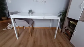 Mesa extensible blanca