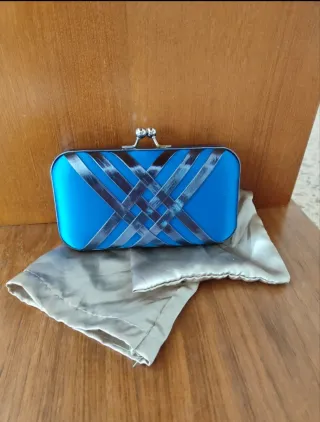 Conjunto Vertize Gala: Bolso y Tacones Azul Talla