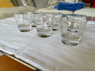 Juego 6 vasos de cristal