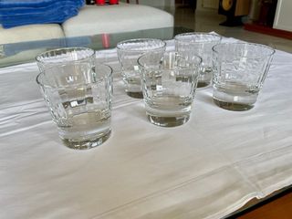 Juego 6 vasos de cristal