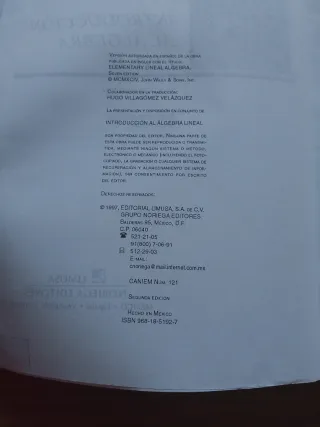 Introduccion Al Algebra Lineal (Spanish Edition)