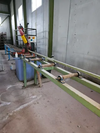 Soporte rodillos para sierra de cinta