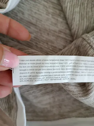 Maglia uomo beige e verde manica lunga