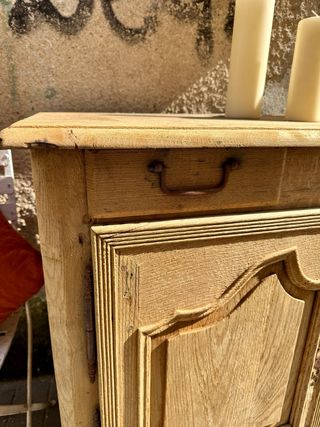 Mostrador francés antiguo de roble.  Restaurado.2p