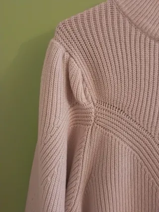 Vestido de punto beige