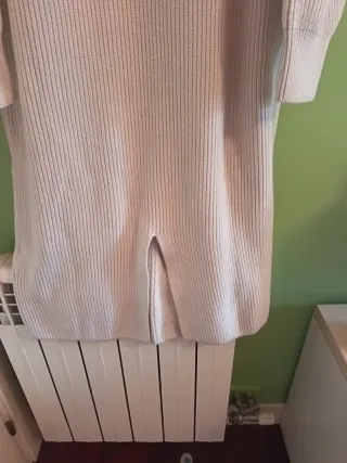 Vestido de punto beige