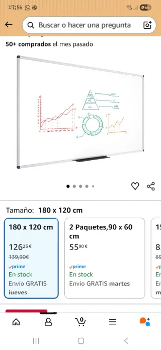 Pizarra Blanca VIZ-PRO 180x120 cm
