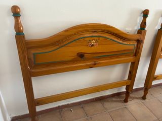 2 Cabeceros Cama Madera Provenzal