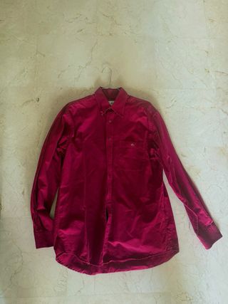 Camisa Lacoste Algodón Denim Roja